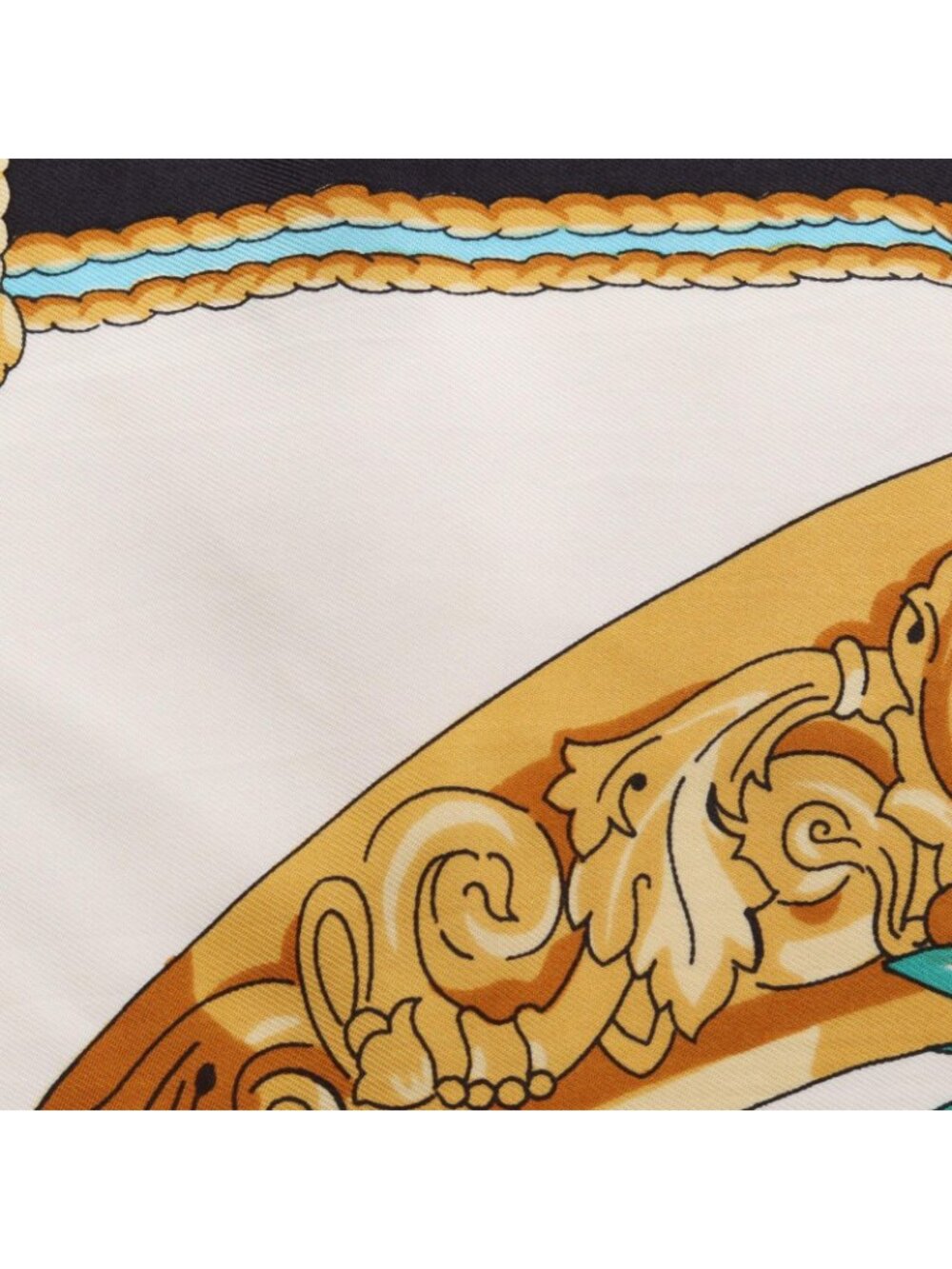 Hermes Scarf Carre 90 Hommage Charles Garnier White Navy Gault Silk - Picture 11 of 12